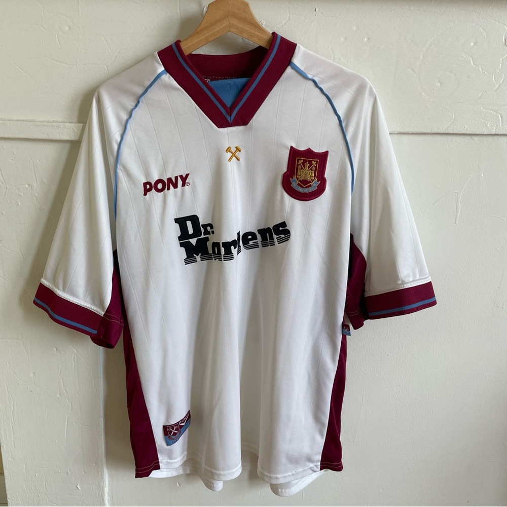 Vintage Pony West Ham United F.C. Dr.Martens Soccer Jersey